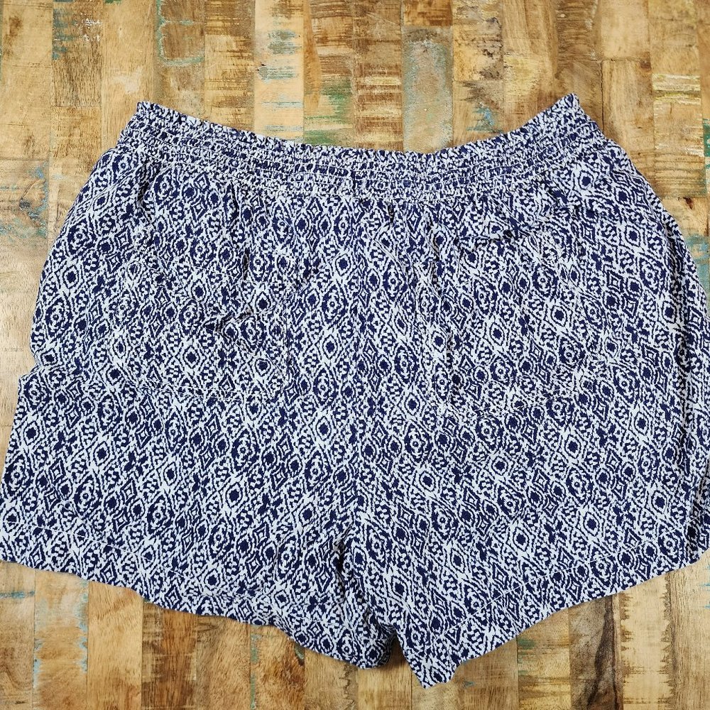 Briggs New York Womens Linen Blend Pull On Shorts,Size XL